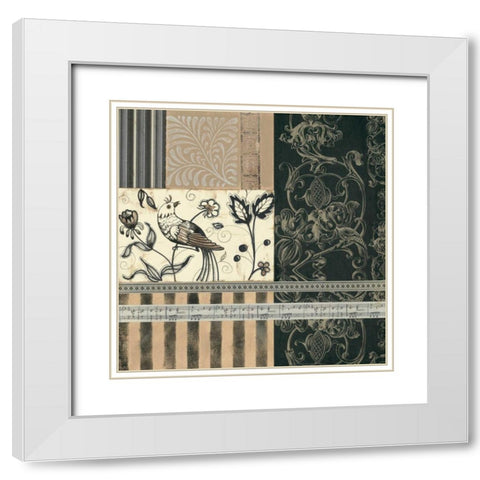 Birds of a Feather II White Modern Wood Framed Art Print with Double Matting by Robinson, Carol