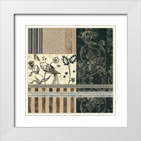 Birds of a Feather II White Modern Wood Framed Art Print with Double Matting by Robinson, Carol