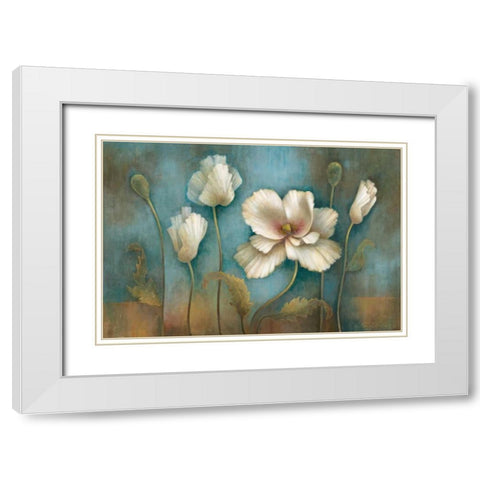 Poppy Melody White Modern Wood Framed Art Print with Double Matting by Vollherbst-Lane, Elaine