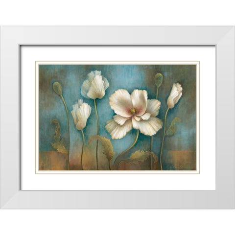 Poppy Melody White Modern Wood Framed Art Print with Double Matting by Vollherbst-Lane, Elaine