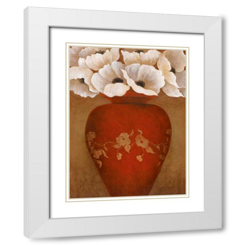 Grand Arrangement I White Modern Wood Framed Art Print with Double Matting by Tava Studios