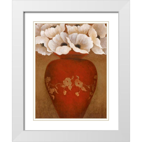 Grand Arrangement I White Modern Wood Framed Art Print with Double Matting by Tava Studios