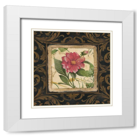 Tropical Botanique I White Modern Wood Framed Art Print with Double Matting by Robinson, Carol