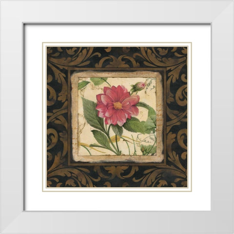 Tropical Botanique I White Modern Wood Framed Art Print with Double Matting by Robinson, Carol