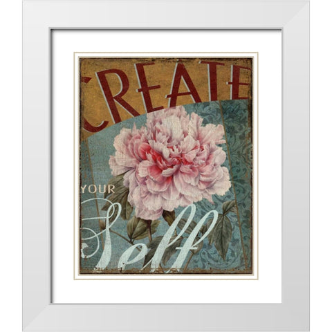 Create Yourself White Modern Wood Framed Art Print with Double Matting by Donovan, Kelly