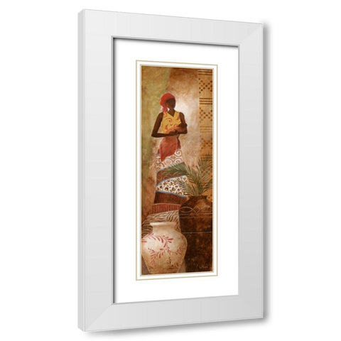 A Mothers Love II White Modern Wood Framed Art Print with Double Matting by Nan