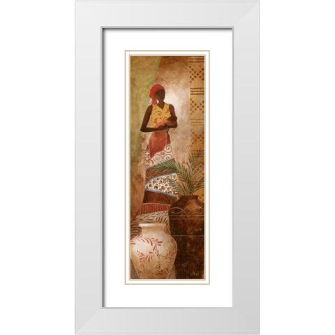 A Mothers Love II White Modern Wood Framed Art Print with Double Matting by Nan