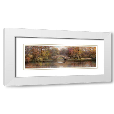 Along the River I White Modern Wood Framed Art Print with Double Matting by Chiu, T.C.