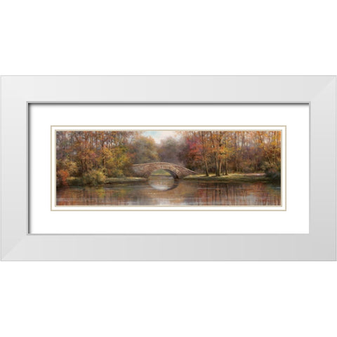 Along the River I White Modern Wood Framed Art Print with Double Matting by Chiu, T.C.