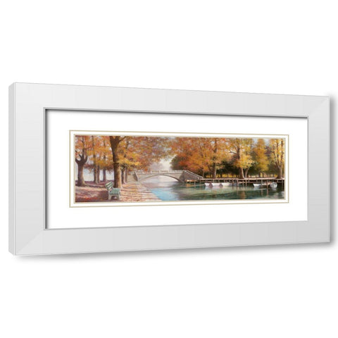 Day in the Park I White Modern Wood Framed Art Print with Double Matting by Chiu, T.C.