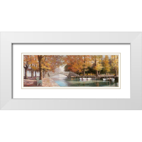 Day in the Park I White Modern Wood Framed Art Print with Double Matting by Chiu, T.C.