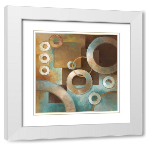 Circular Motion II White Modern Wood Framed Art Print with Double Matting by Vollherbst-Lane, Elaine