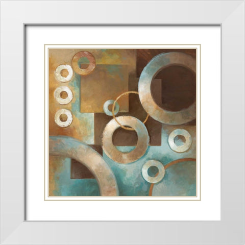 Circular Motion II White Modern Wood Framed Art Print with Double Matting by Vollherbst-Lane, Elaine