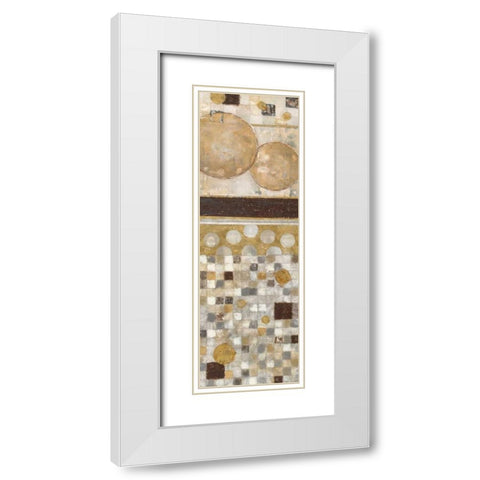 Lucido Mosaico II White Modern Wood Framed Art Print with Double Matting by Tava Studios