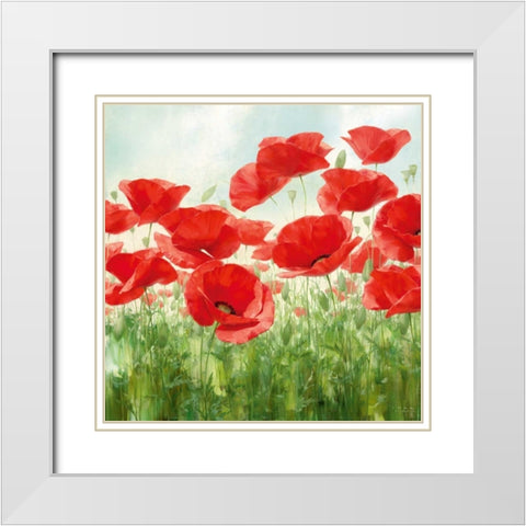 Holland Garden White Modern Wood Framed Art Print with Double Matting by Levashov, Igor