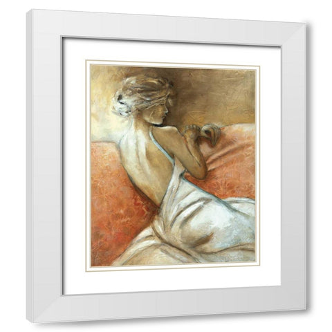 A Quiet Refrain I White Modern Wood Framed Art Print with Double Matting by Robinson, Carol