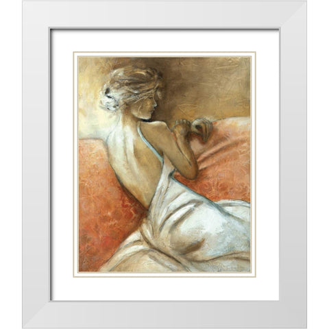 A Quiet Refrain I White Modern Wood Framed Art Print with Double Matting by Robinson, Carol
