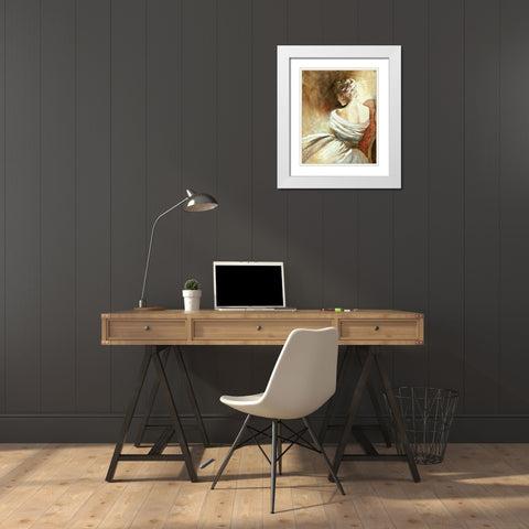 A Quiet Refrain II White Modern Wood Framed Art Print with Double Matting by Robinson, Carol