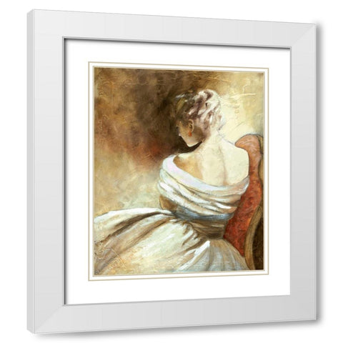A Quiet Refrain II White Modern Wood Framed Art Print with Double Matting by Robinson, Carol