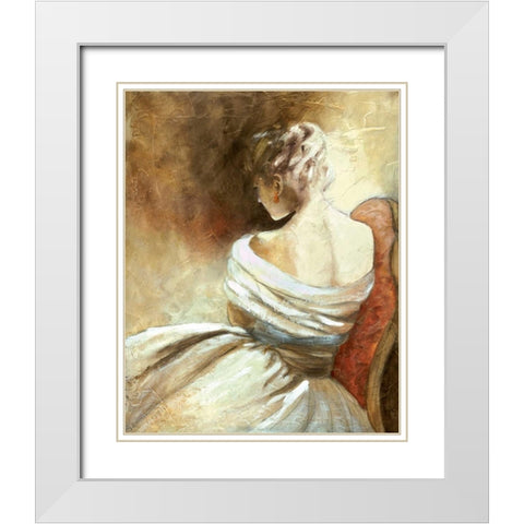 A Quiet Refrain II White Modern Wood Framed Art Print with Double Matting by Robinson, Carol