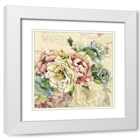 Scented Letter II White Modern Wood Framed Art Print with Double Matting by Robinson, Carol