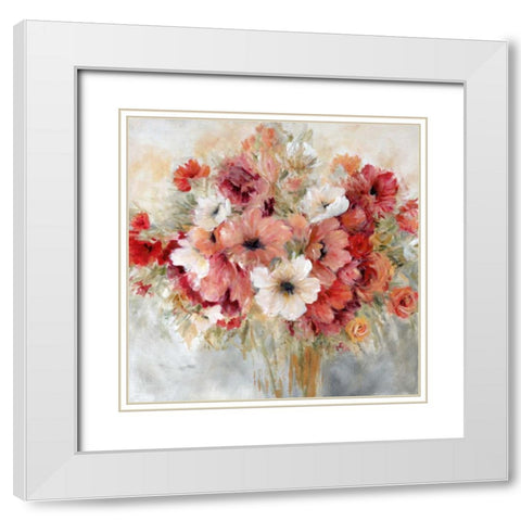 Gardens Passion White Modern Wood Framed Art Print with Double Matting by Robinson, Carol