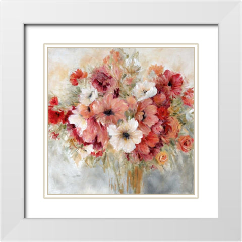 Gardens Passion White Modern Wood Framed Art Print with Double Matting by Robinson, Carol