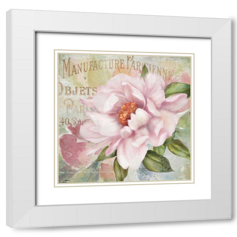 Parfum de Paris II White Modern Wood Framed Art Print with Double Matting by Robinson, Carol