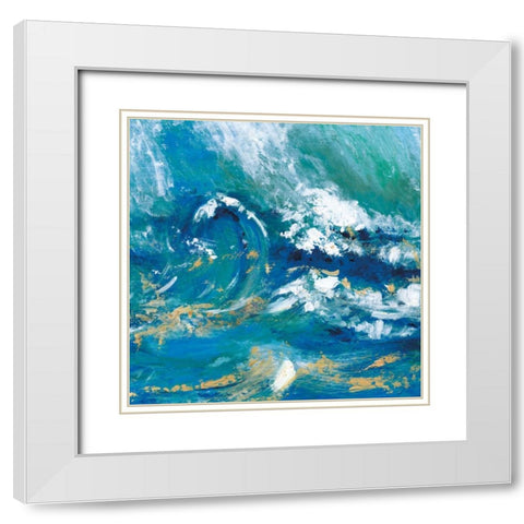 Big Surf III White Modern Wood Framed Art Print with Double Matting by Tava Studios