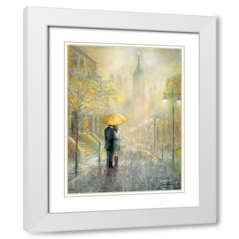 City Romance I White Modern Wood Framed Art Print with Double Matting by Manning, Ruane