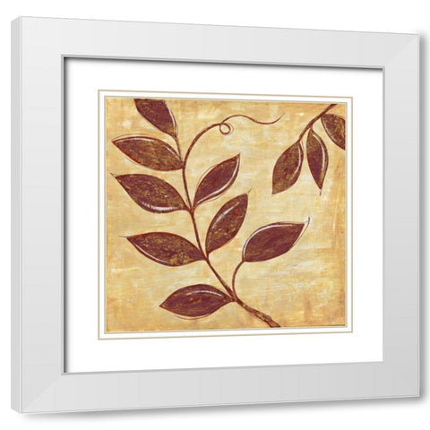 Marsala Moment I White Modern Wood Framed Art Print with Double Matting by Tava Studios