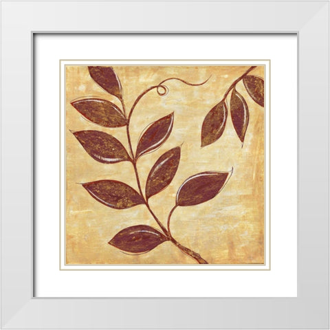 Marsala Moment I White Modern Wood Framed Art Print with Double Matting by Tava Studios