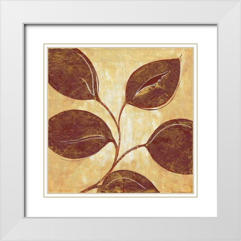 Marsala Moment II White Modern Wood Framed Art Print with Double Matting by Tava Studios