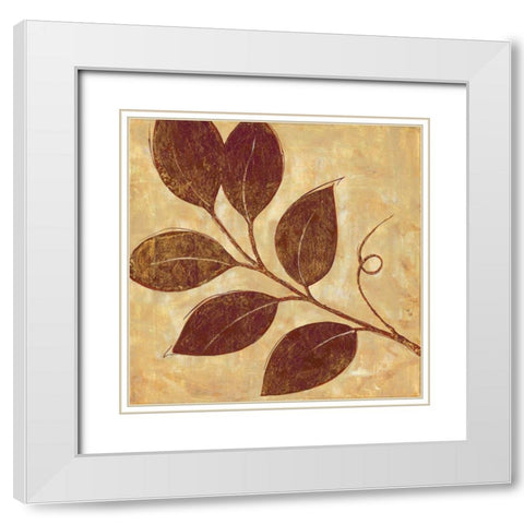 Marsala Moment III White Modern Wood Framed Art Print with Double Matting by Tava Studios