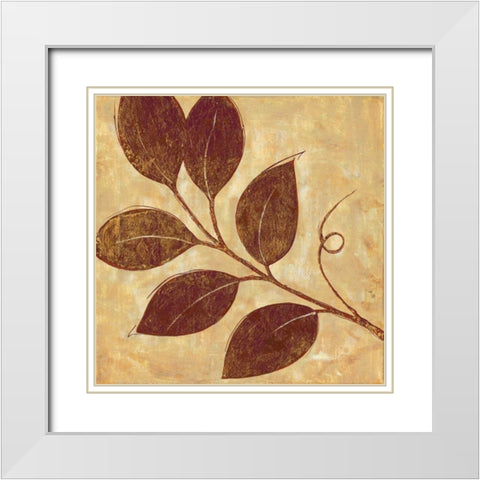 Marsala Moment III White Modern Wood Framed Art Print with Double Matting by Tava Studios