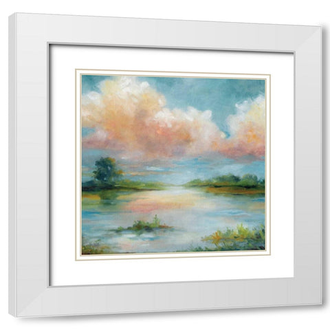 Quiet Spring White Modern Wood Framed Art Print with Double Matting by Robinson, Carol