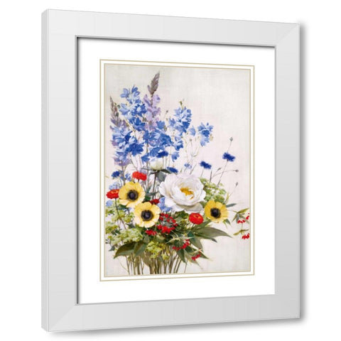 Wild Garden II White Modern Wood Framed Art Print with Double Matting by Daniels, Rogier