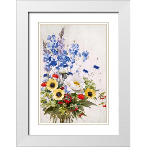 Wild Garden II White Modern Wood Framed Art Print with Double Matting by Daniels, Rogier