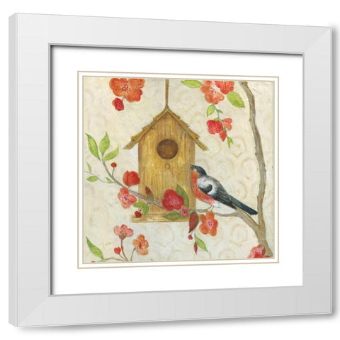 Neighborhood I White Modern Wood Framed Art Print with Double Matting by Tava Studios
