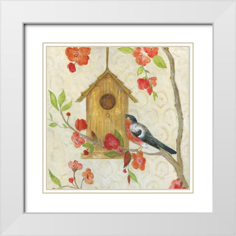 Neighborhood I White Modern Wood Framed Art Print with Double Matting by Tava Studios