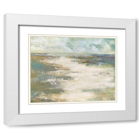 Misty Coast White Modern Wood Framed Art Print with Double Matting by Tava Studios