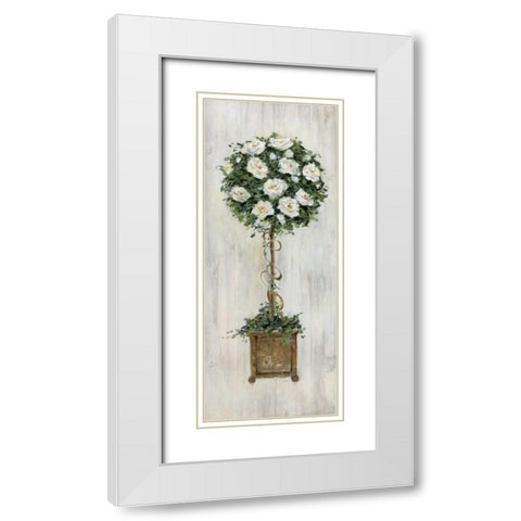 Woodgrain Topiary White Modern Wood Framed Art Print with Double Matting by Swatland, Sally