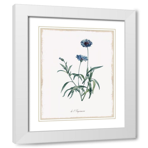 Imperial Blue White Modern Wood Framed Art Print with Double Matting by Donovan, Kelly
