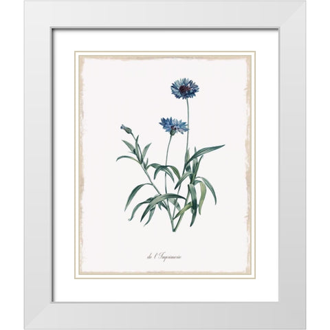 Imperial Blue White Modern Wood Framed Art Print with Double Matting by Donovan, Kelly