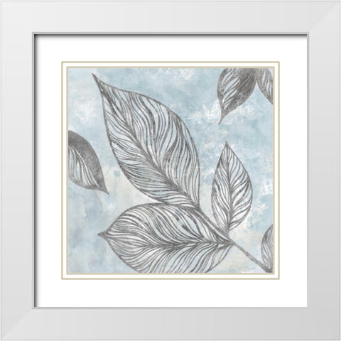 Soft Silhouette White Modern Wood Framed Art Print with Double Matting by Tava Studios