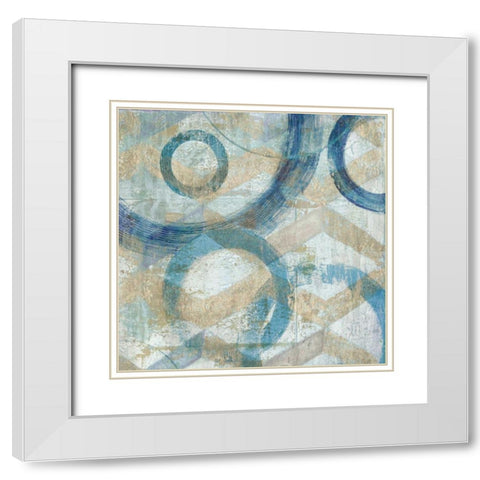 Bend II White Modern Wood Framed Art Print with Double Matting by Tava Studios