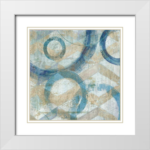 Bend II White Modern Wood Framed Art Print with Double Matting by Tava Studios