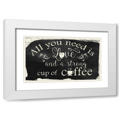 All You Need Is White Modern Wood Framed Art Print with Double Matting by Nan