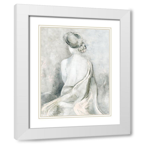 Sweet Serenity White Modern Wood Framed Art Print with Double Matting by Tava Studios