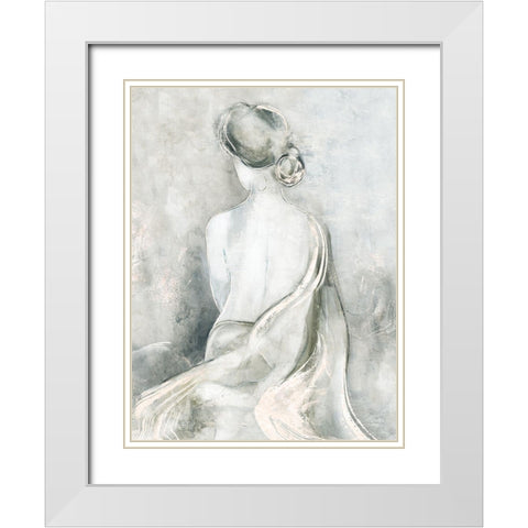 Sweet Serenity White Modern Wood Framed Art Print with Double Matting by Tava Studios